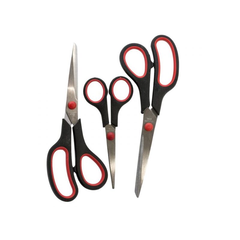 foto del prodotto topolenashop 3 pz forbici multiuso ufficio cucina carta cucito lama acciaio manico ergonomico