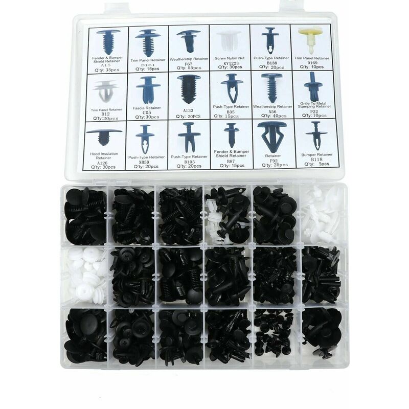 foto del prodotto topolenashop 415 pz plastica trim clip rivetti clip kit fermi di spinta auto paraurti porta