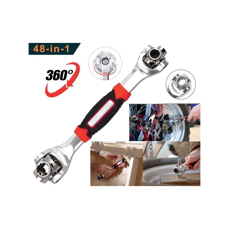 foto del prodotto topolenashop 48 in 1 chiave multifunzione universale cricchetto angolo fino a 45 ruota 360