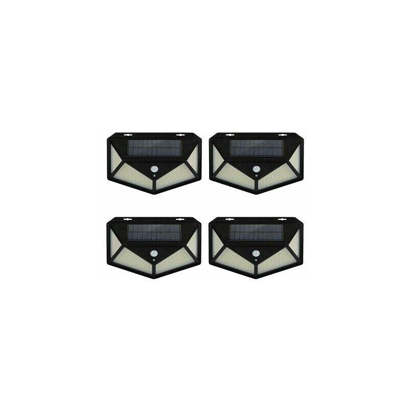 foto del prodotto topolenashop 4pz lampada luce faretto faro esterno solare 300 led sensore movimento hs 8010c
