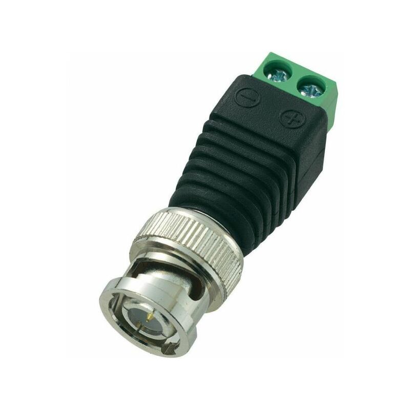 foto del prodotto topolenashop 5x connettori adattatori 12v balun bnc rca jack per dvr telecamere sorveglianza non applicabile,5x bnc video morsetto maschio