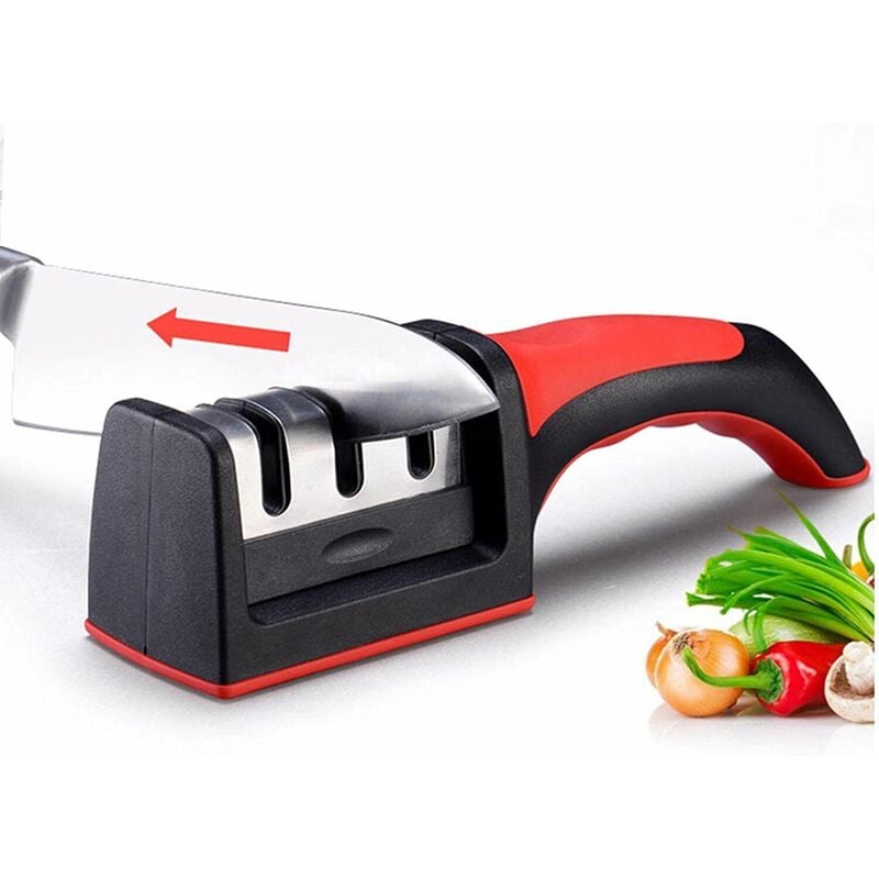 foto del prodotto topolenashop affila coltelli manuale affilatore 3 in 1 3 grane affilacoltelli art.13075