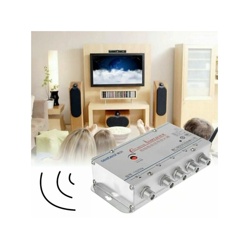 foto del prodotto topolenashop amplificatore sdoppiatore segnale tv video segnale antenna in out da 1 a 4 catv