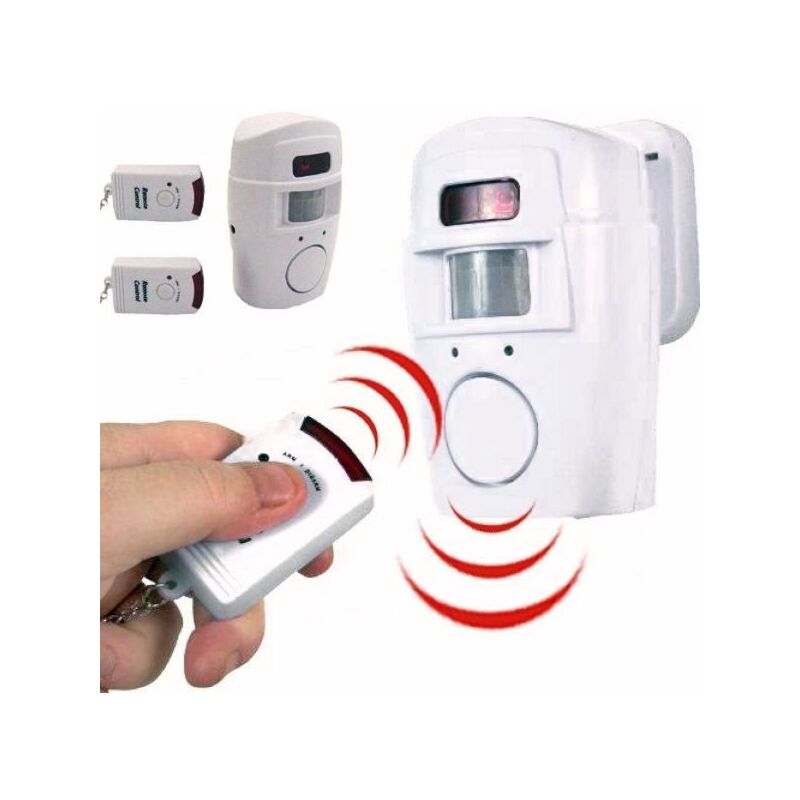 foto del prodotto topolenashop antifurto allarme con sensore sirena 105 db 2 telecomandi casa ufficio negozio