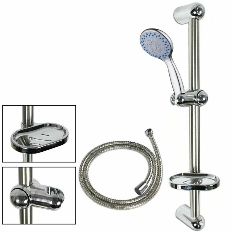 foto del prodotto topolenashop asta saliscendi cromata colonna doccia doccetta con porta saponetta art. 59690