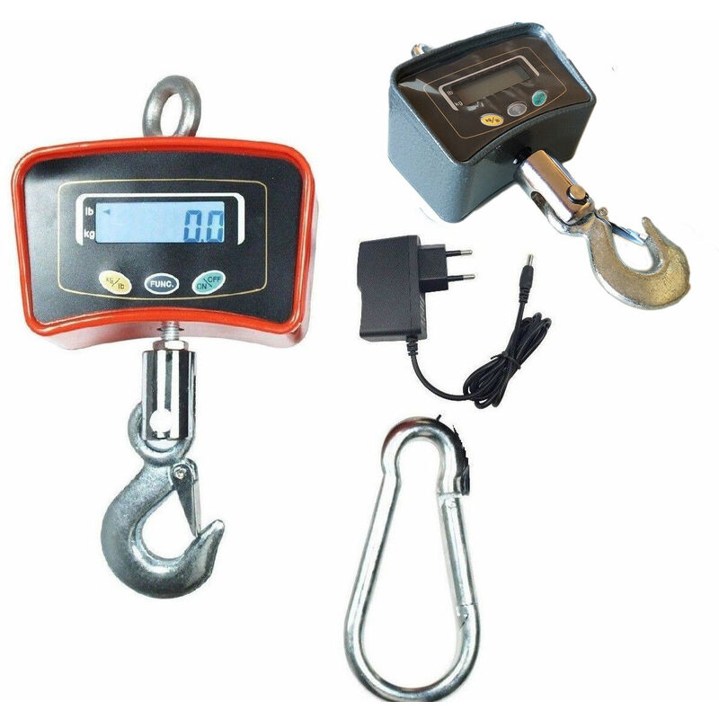 foto del prodotto topolenashop bilancia digitale professionale da gru con gancio acciaio 500kg industriale