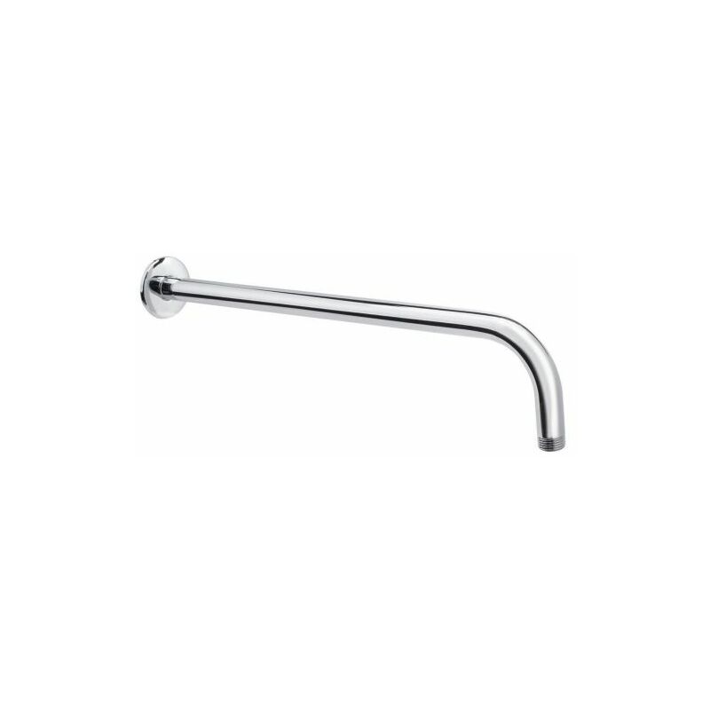 foto del prodotto topolenashop braccio per soffione doccia tondo in acciaio cromato con rosone 25cm art. 69403