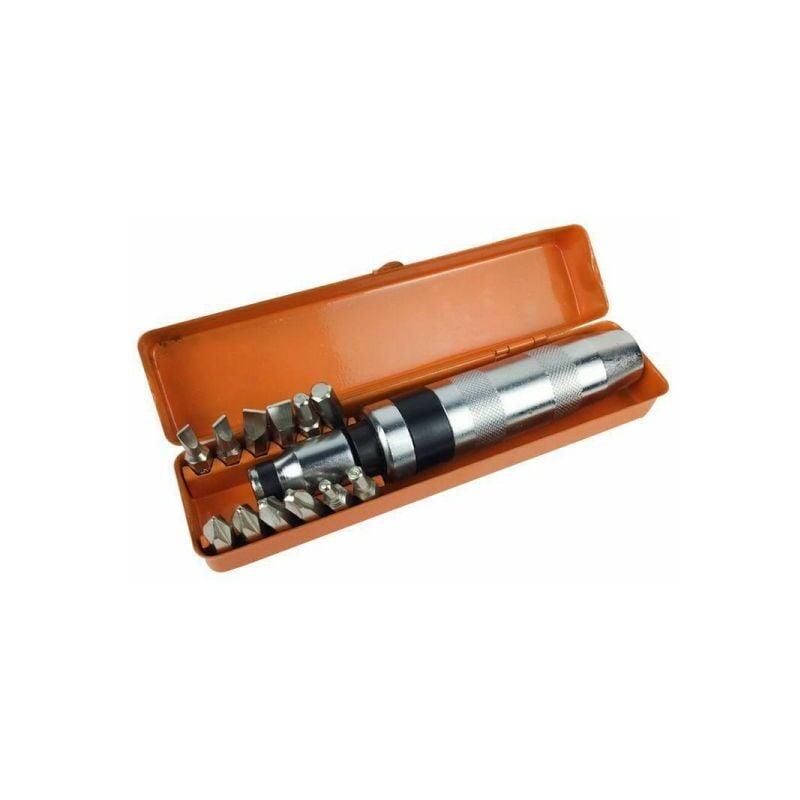 foto del prodotto topolenashop cacciavite giravite impatto percussione punte reversibile chrome vanadium 13pz
