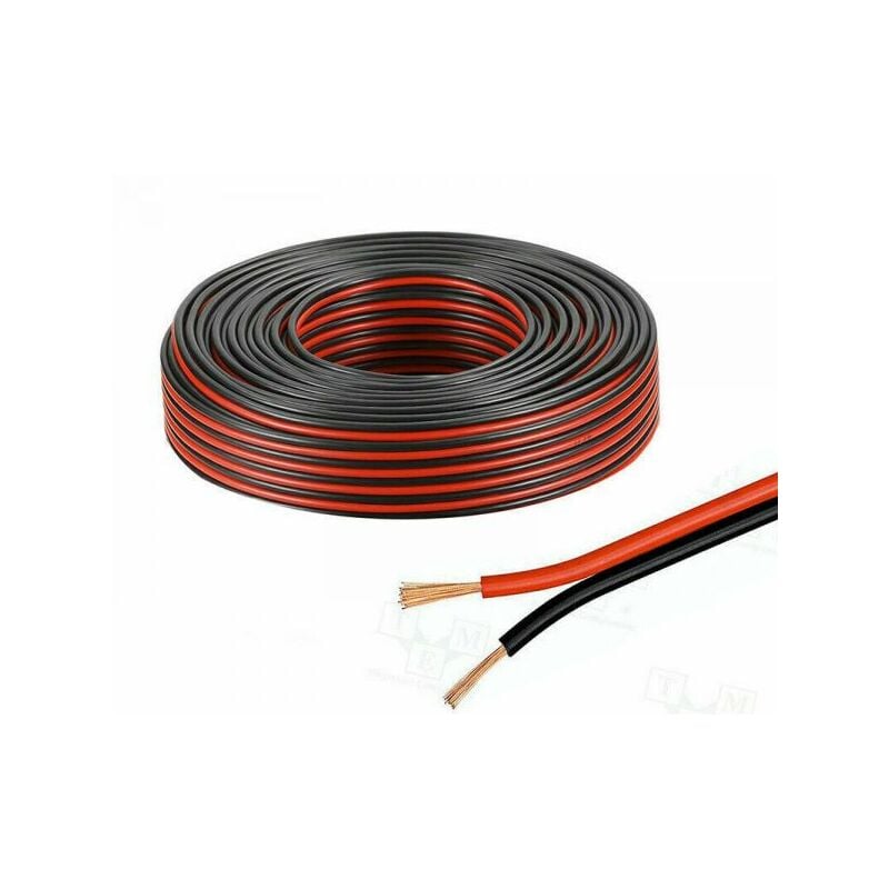 foto del prodotto topolenashop cavo audio 85 metri bipolare matassa per casse stereo rosso nero
