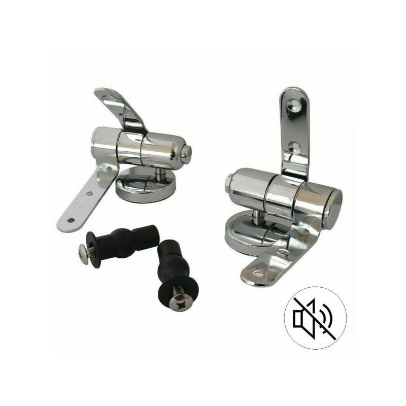 foto del prodotto topolenashop cerniere copriwater universali 2pz cromate chiusura ammortizzata art.79573