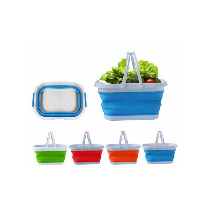 foto del prodotto topolenashop cesto pieghevole in silicone multiuso bagno cucina pic nic alimenti 38x27x19cm