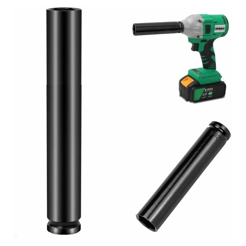 foto del prodotto topolenashop chiave a bussola esagonale a impatto rinforzata lunga 195mm attacco 1 2 18mm