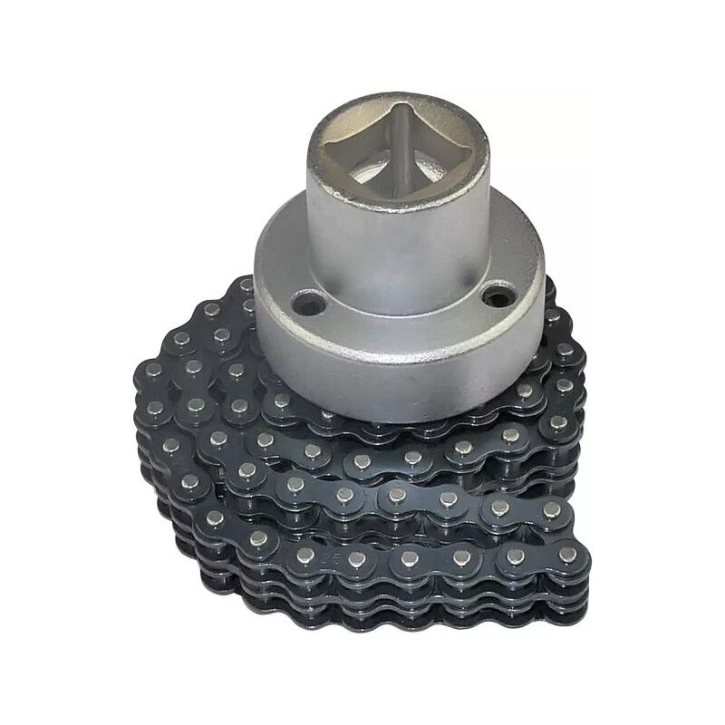 foto del prodotto topolenashop chiave per filtro olio gasolio a catena attacco 1 2 doppia catena 22 cm art.07666