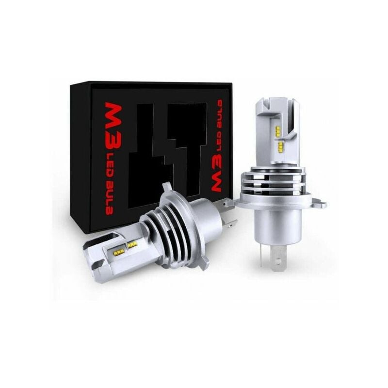 foto del prodotto topolenashop coppia lampade a led per auto moto h4 6500k 55w luce bianca art.11905