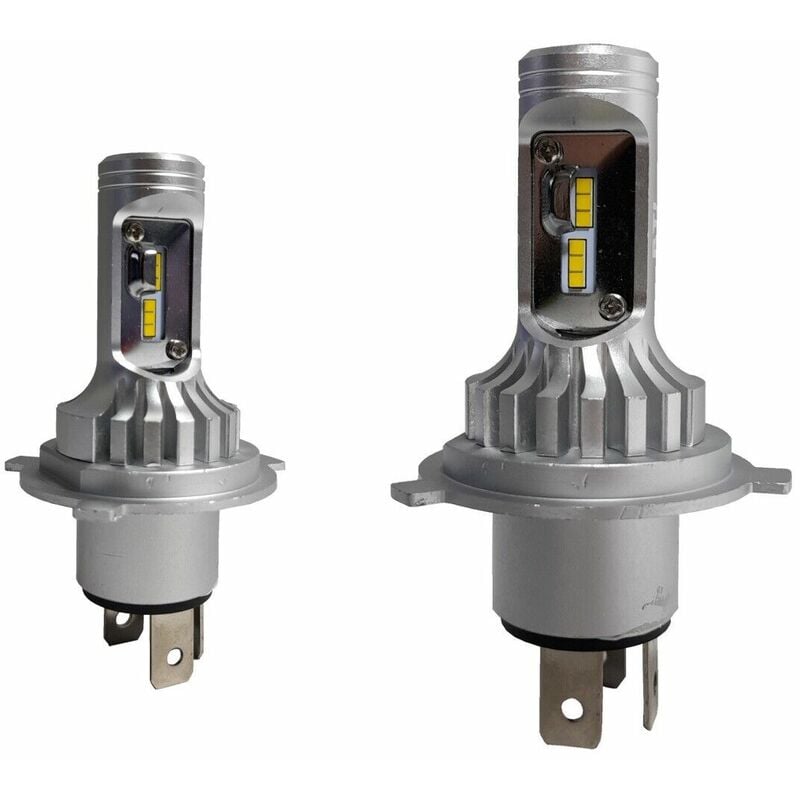 foto del prodotto topolenashop coppia lampade a led per auto moto h4 m9 6000 7000k 16w 12 24v 1500lm xm0006 1