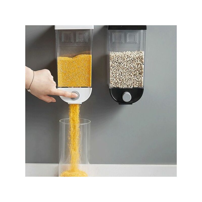 foto del prodotto topolenashop dispenser da muro per cereali pasta legumi contenitore dosatore 1kg in plastica
