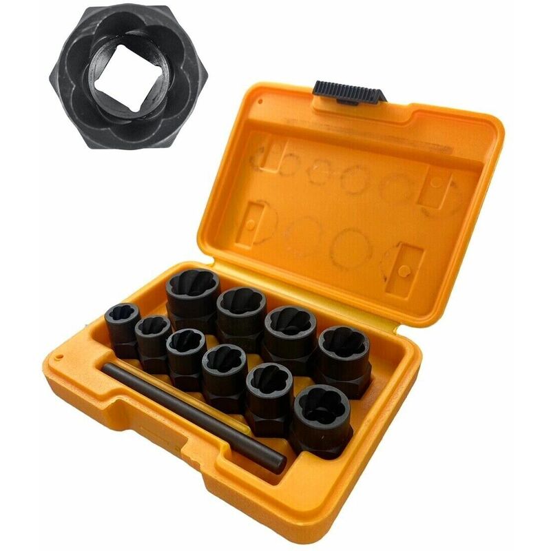 foto del prodotto topolenashop estrattori per dadi e bulloni danneggiati rimozione di bulloni 9 19mm set 11 pz