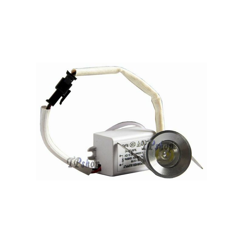 foto del prodotto topolenashop - faretto led incasso circolare 1 led 1w minispot luce fredda punto luce drive