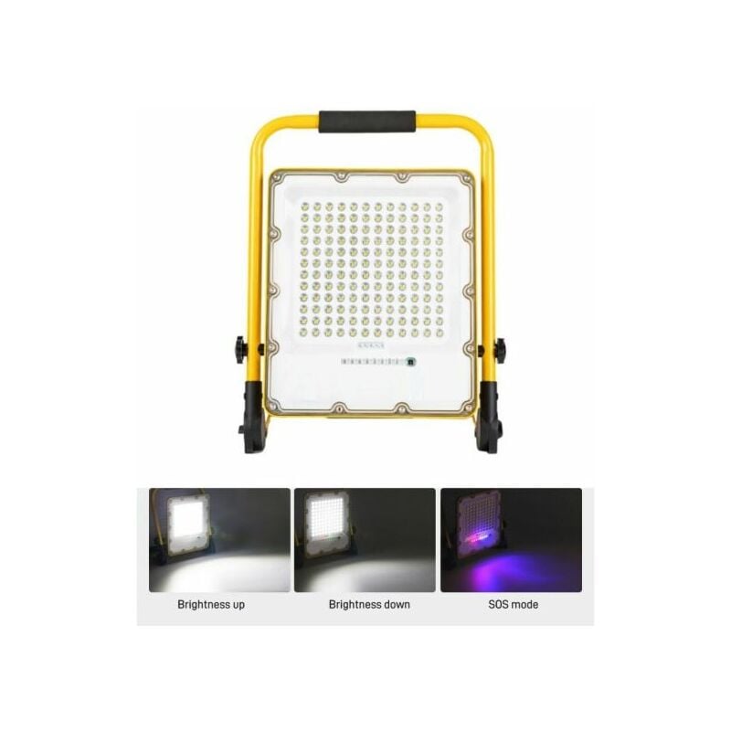 foto del prodotto topolenashop faro faretto 200w led emergenza batteria ricaricabile portatile esterno t1200