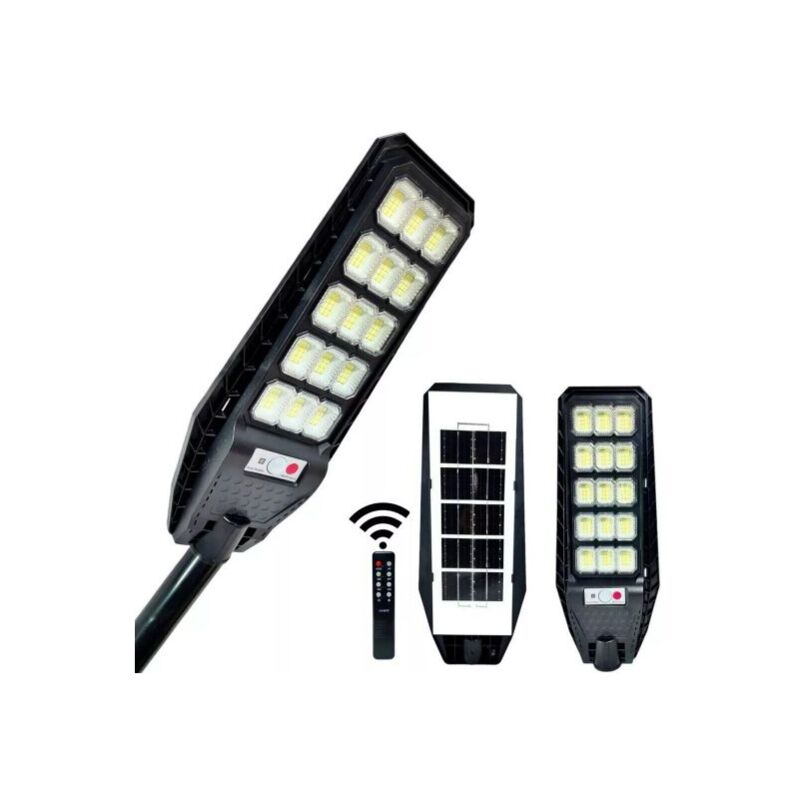 foto del prodotto topolenashop faro lampione stradale pannello solare con sensore telecomando 180 led 300w 525