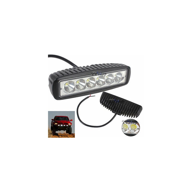 foto del prodotto topolenashop faro per auto fuoristrada 12v 6 led 18w ip68 lampada supplementare profondita 