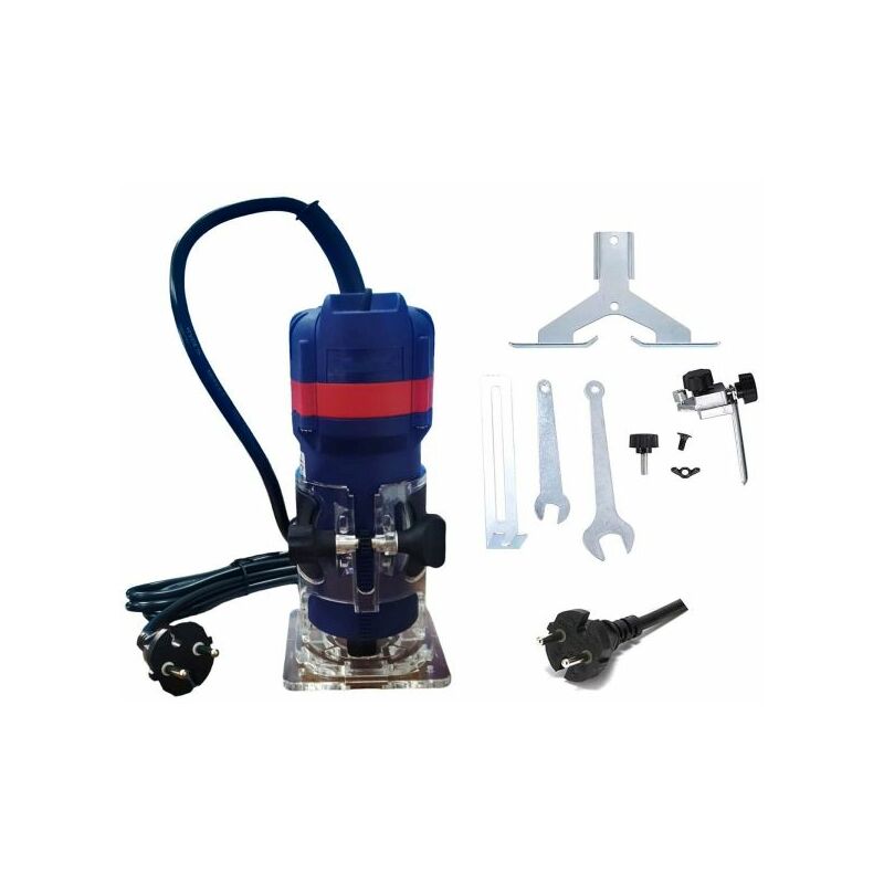 foto del prodotto topolenashop fresatrice verticale elettrica 710w 6,35 mm rifilatore fresa x legno trimmer rer 710