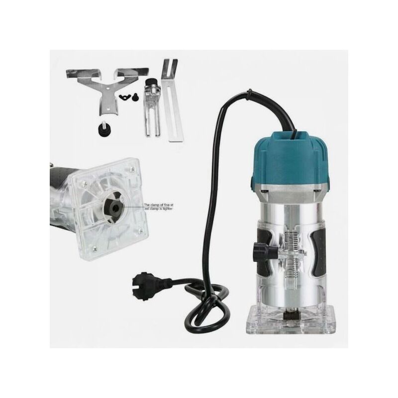 foto del prodotto topolenashop fresatrice verticale elettrica 950w 6mm rifilatore fresa per legno trimmer vp10801