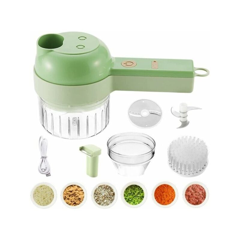 foto del prodotto topolenashop frullatore elettrico ricaricabile tritatutto mixer carne verdure spezie 200ml