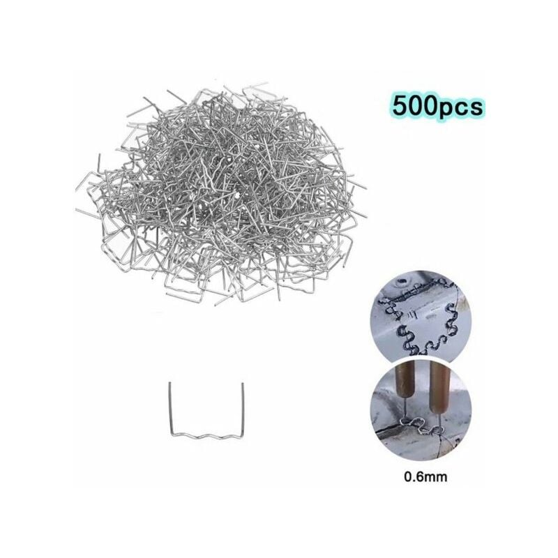 foto del prodotto topolenashop graffette punti metallici per pistola saldatore plastica 500pz 0.6mm flat
