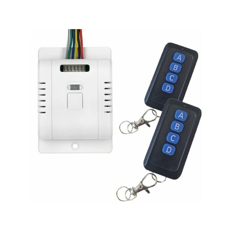 foto del prodotto topolenashop interruttore remoto senza fili wireless smart switch 2 telecomandi 433mhz dw1125