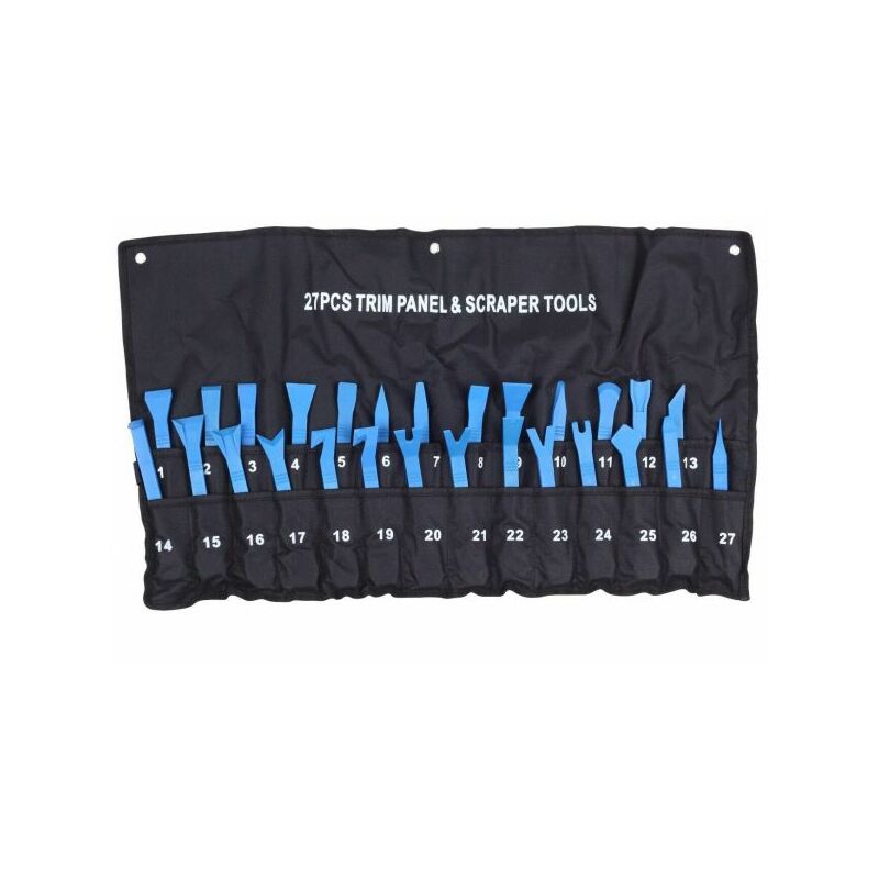 foto del prodotto topolenashop kit 27 leve smontaggio rimozione pannelli portiere clip stereo cruscotto auto