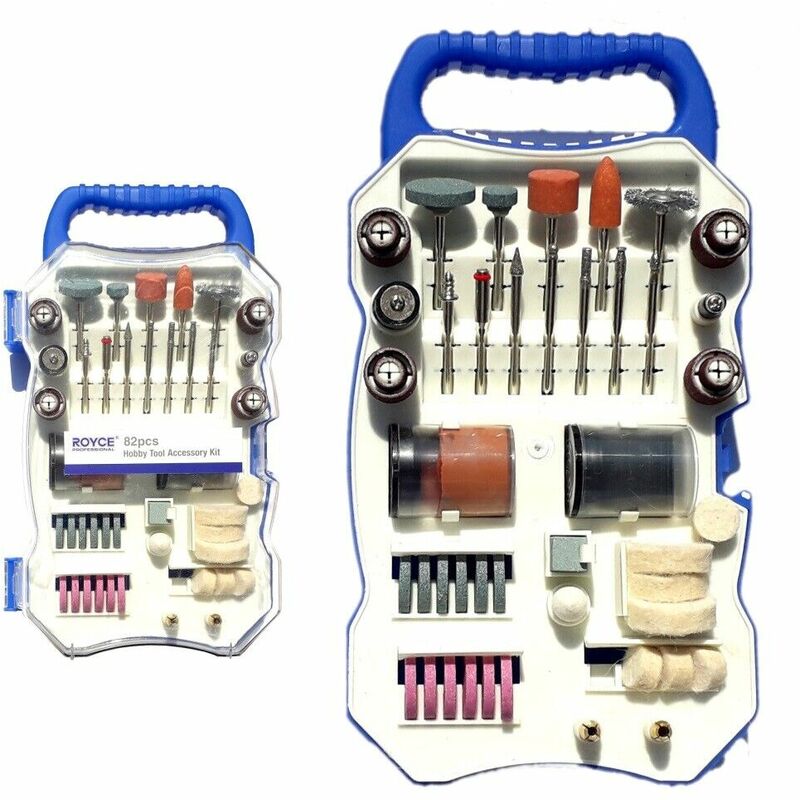 foto del prodotto topolenashop kit 82 accessori mini trapano dremel punte per lucidare levigare in valigetta