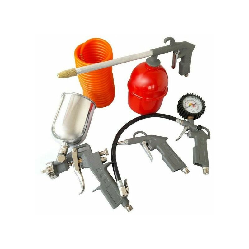 foto del prodotto topolenashop kit accessori compressore aria compressa aerografo set 5 pz soffiaggio