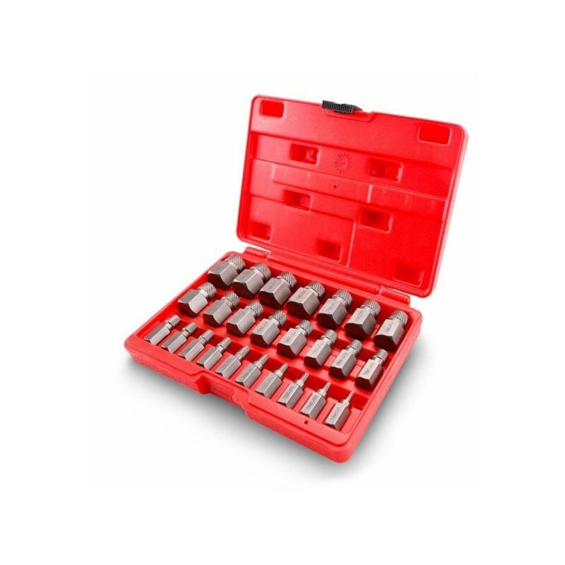 foto del prodotto topolenashop kit estrattori 25 pz viti perni bulloni spezzati rovinati prigionieri fs 19668