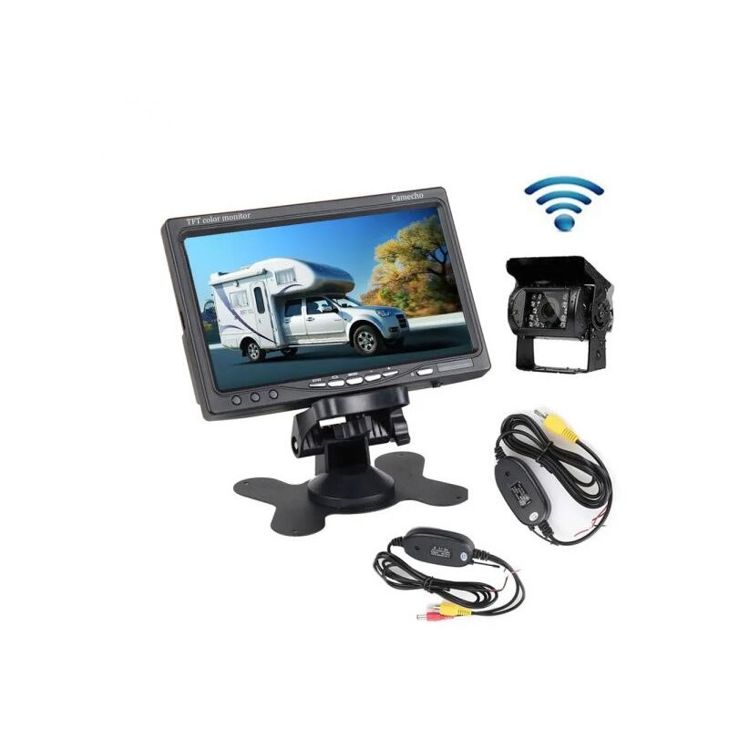 foto del prodotto topolenashop kit retromarcia wireless telecamera per camper, auto, rimorchi monitor lcd 7 