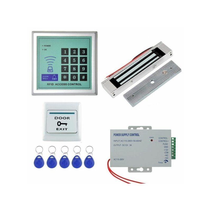 foto del prodotto topolenashop kit serratura magnetica elettronica sistema di controllo accessi rfid apriporta