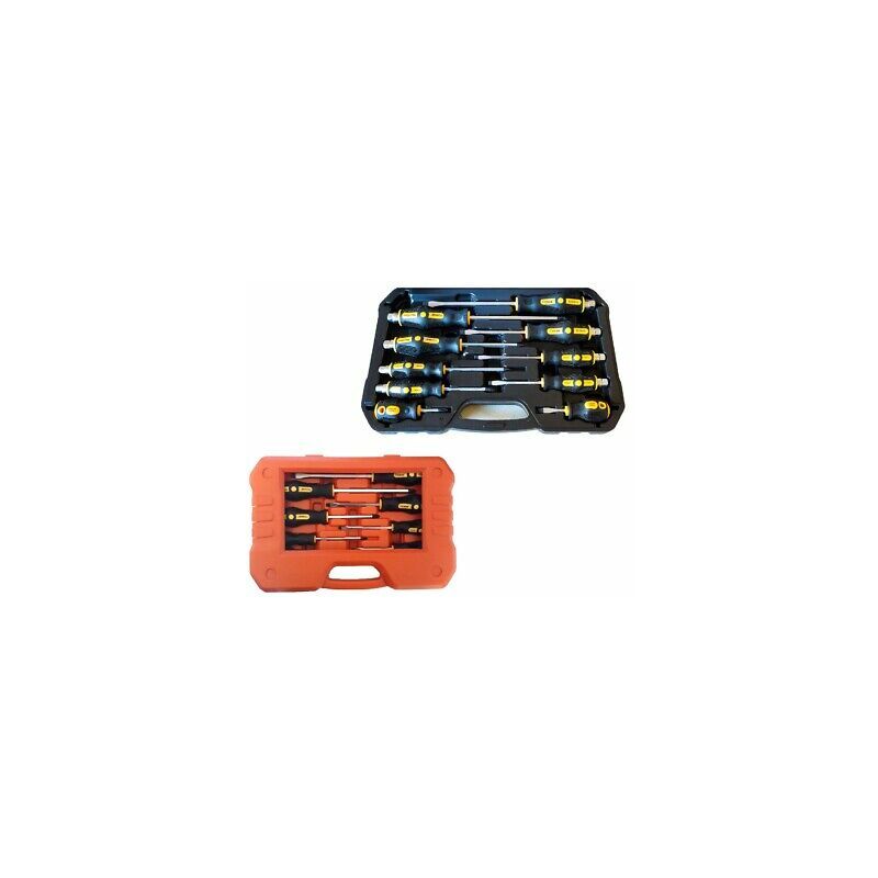 foto del prodotto topolenashop kit set 10 cacciaviti cacciavite croce e taglio impatto punte magnetiche cr v