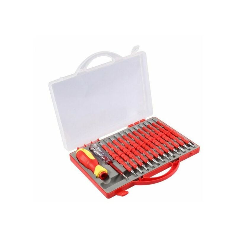 foto del prodotto topolenashop kit set cacciaviti giraviti per elettricista modulari con cercafase 26 pz a.3017