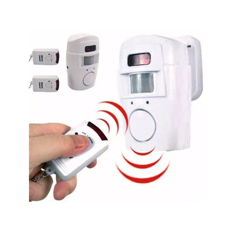 foto del prodotto topolenashop kit sistema di allarme antifurto con sensore sirena 2 telecomadi wireless