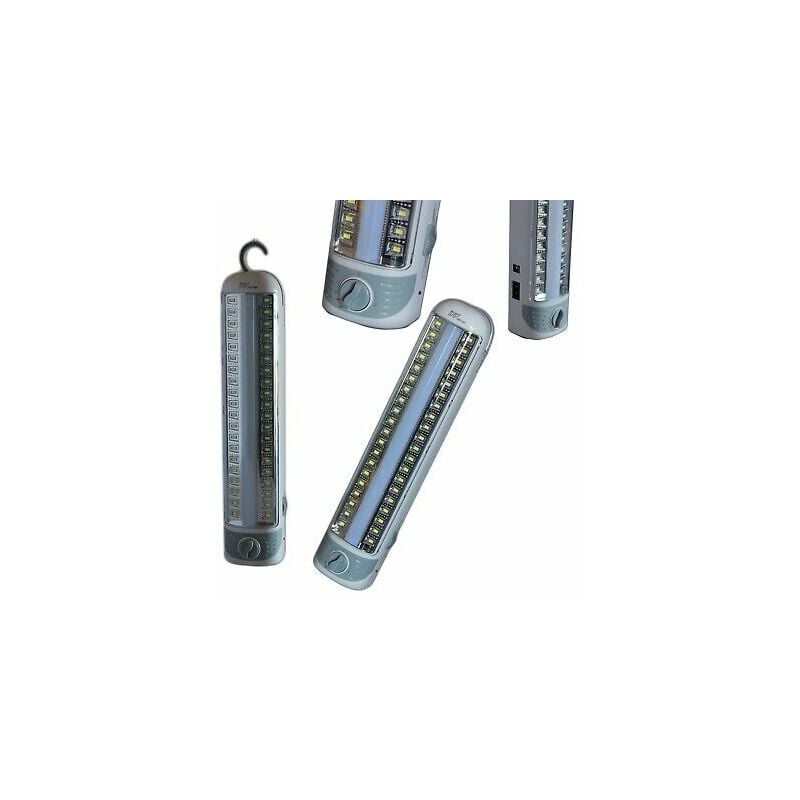 foto del prodotto topolenashop lampada emergenza 40 led smd con neon ricaricabile per casa auto camper 7111