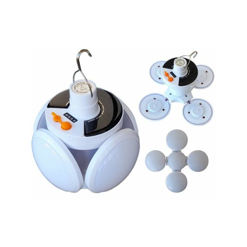 foto del prodotto topolenashop lampadina emergenza pannello solare ricaricabile deformabile 6500k ea 94439