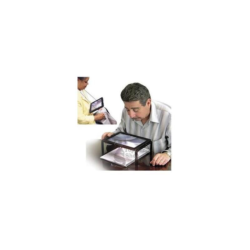 foto del prodotto topolenashop lente ingrandimento a led da tavolo collo luce supporto lettura a pile