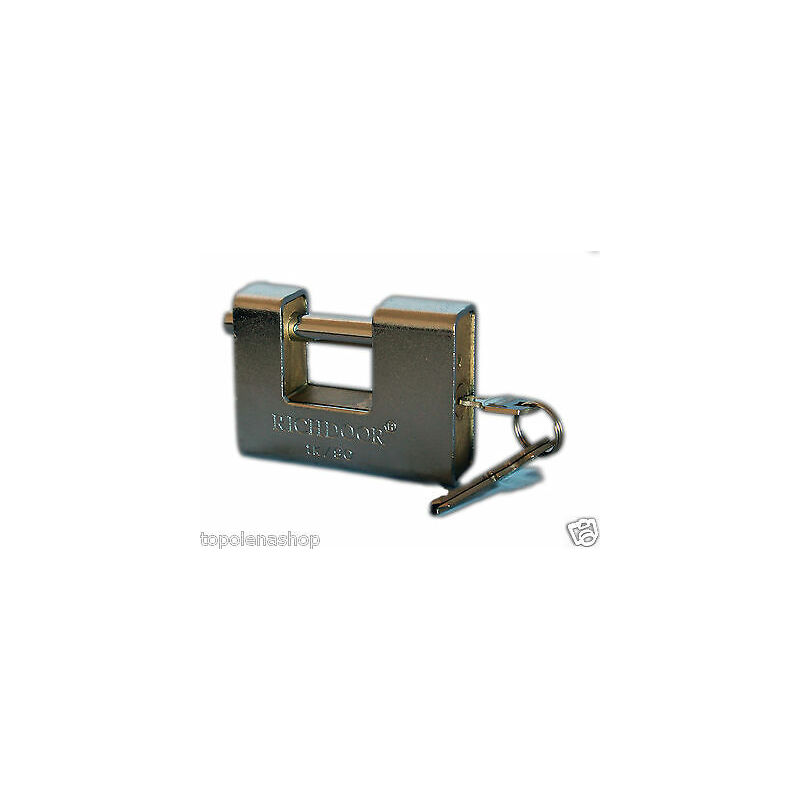 foto del prodotto topolenashop lucchetto in acciaio temprato corazzato antiscasso catenaccio per cancello 90mm