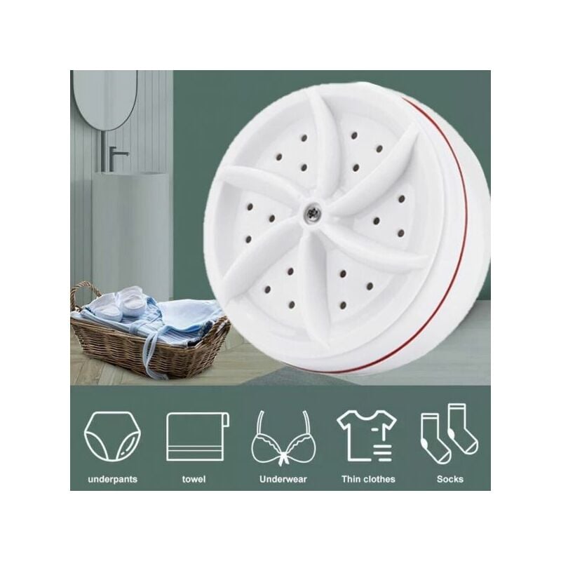 foto del prodotto topolenashop mini lavatrice portatile ad ultrasuoni usb vestiti lavanderia campeggio camping