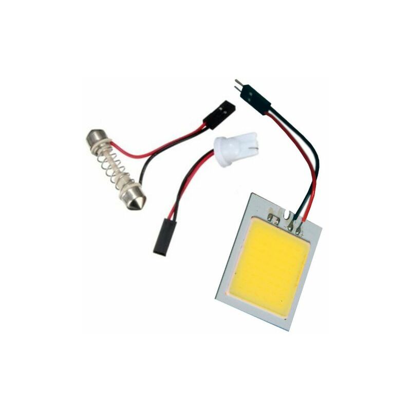 foto del prodotto topolenashop pannello 21 24 48 led cob chip luce cortesia interno auto tetto adattatore t10 48 led