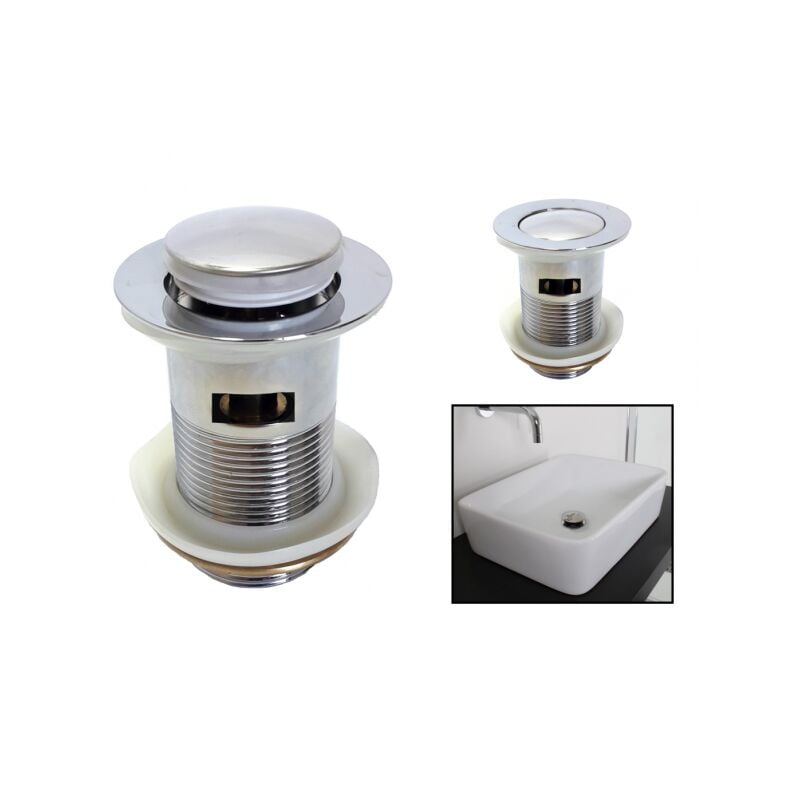 foto del prodotto topolenashop piletta scarico click clack universale tappo lavabo lavello bidet 59600 86033