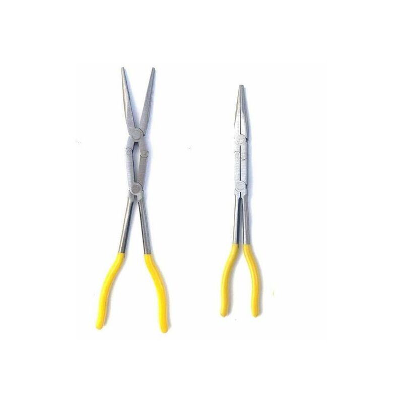 foto del prodotto topolenashop pinza extra lunga 340mm becchi lunghi dritto a doppio snodo per valvole molle