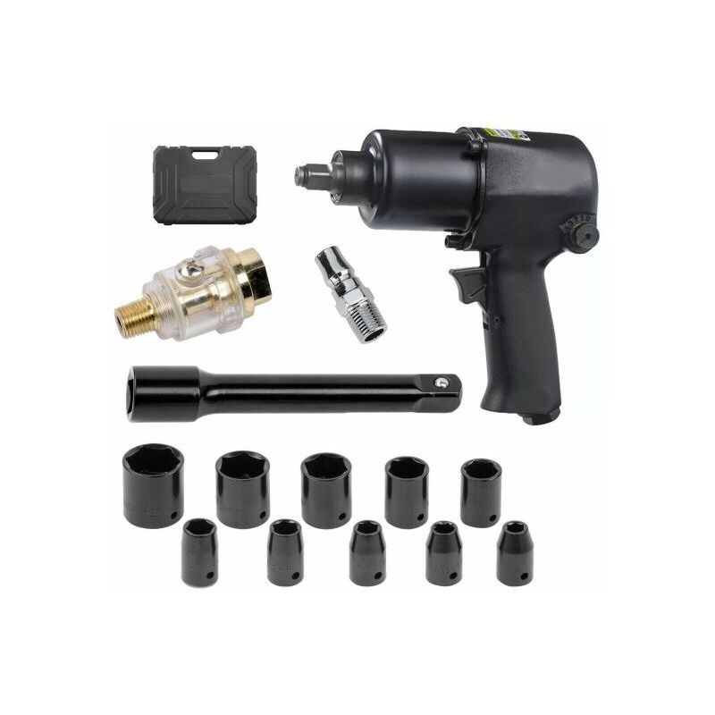 foto del prodotto topolenashop pistola avvitatore pneumatico ad aria 650nn 1 2 con 10 bussole valigetta 88797