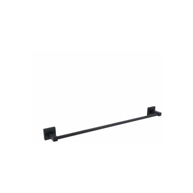 foto del prodotto topolenashop porta asciugamani bagno da muro maniglia 40cm in acciaio inox nero opaco 79988