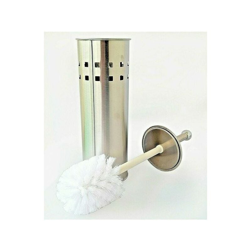 foto del prodotto topolenashop portascopino porta scopino scopettino spazzola bagno wc da terra cromato 69442